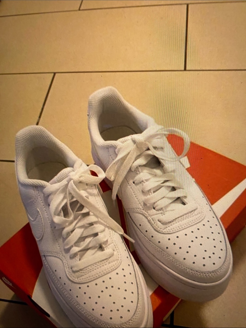Nike White Low-Top Leather Sneakers
